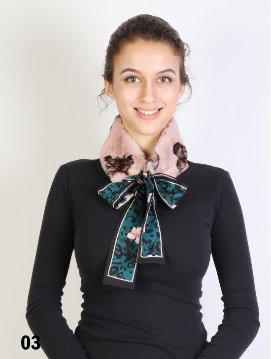 Butterfly Plush Scarf W/ Silk Ribbon